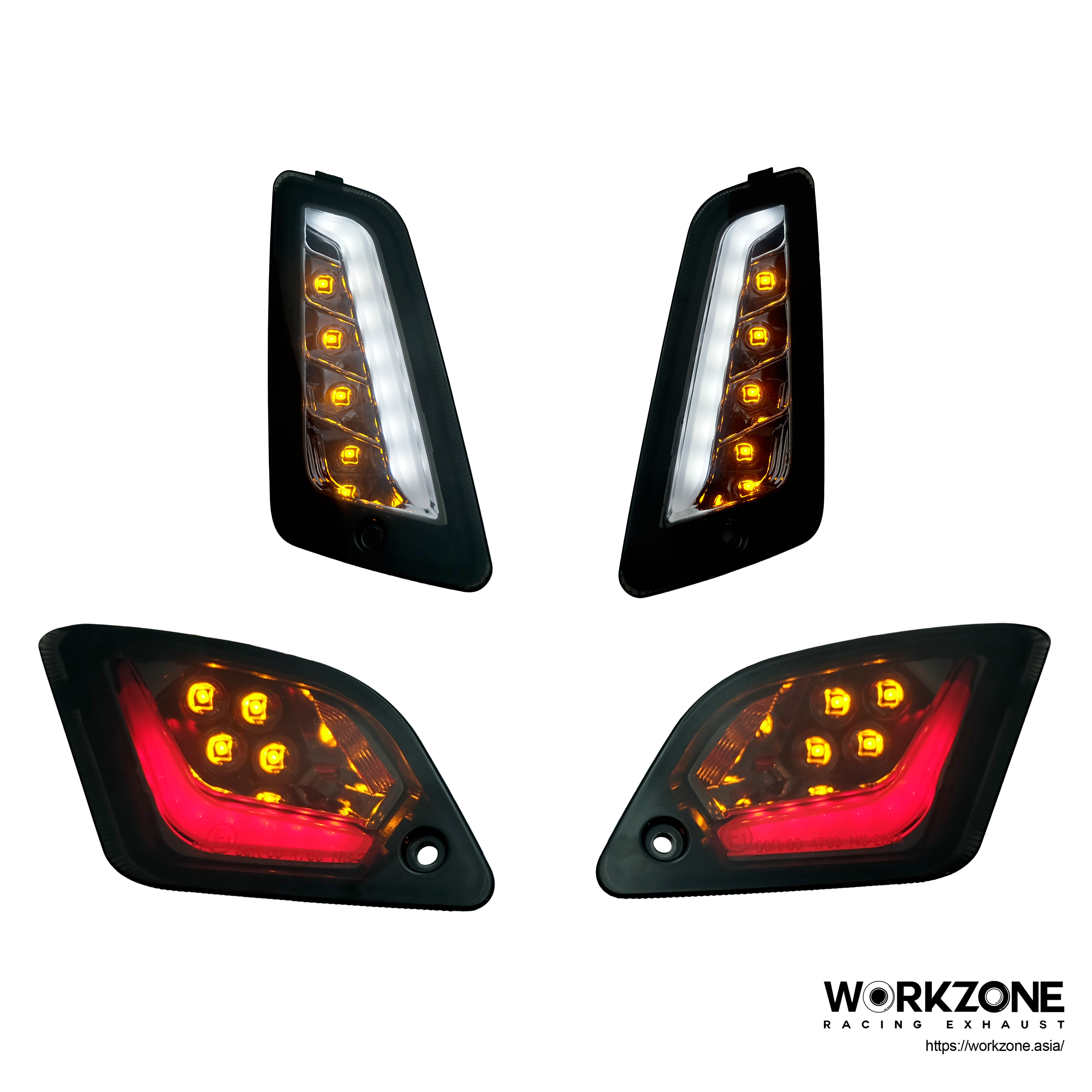 Workzone Indicator Vespa GTS-GTV series (Dark Smoke)
